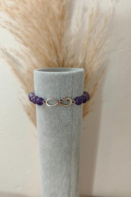 AMETHYSTE DU BRESIL 8mm SIGNE INFINI