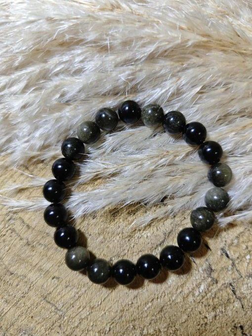 GOLD OBSIDIENNE DU MEXIQUE 8 mm